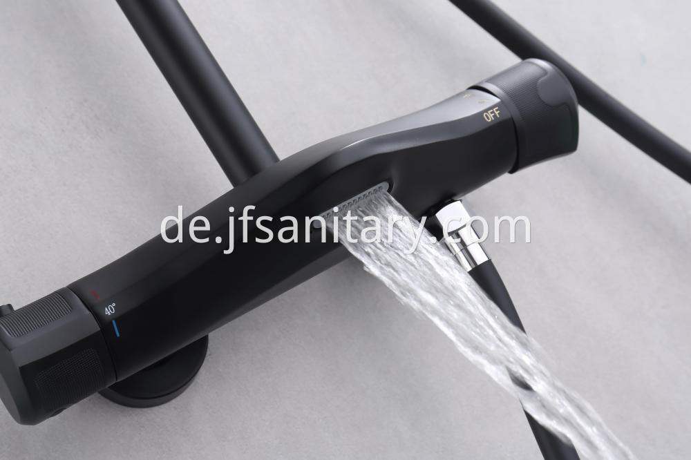 Irregular Shape Shower Mixer With Overhead Handheld Shower